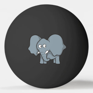 Gray Elephant Cartoon Ping Pong Ball