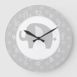 Gray Elephant Clock