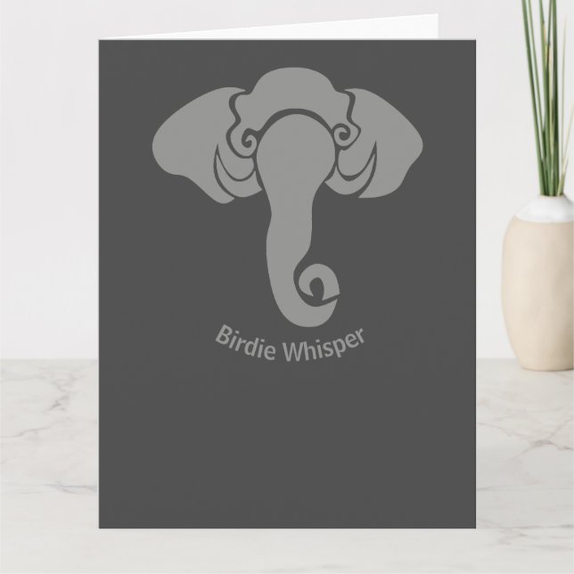 Gray Elephant  Family GOP Republican  Card (Front)