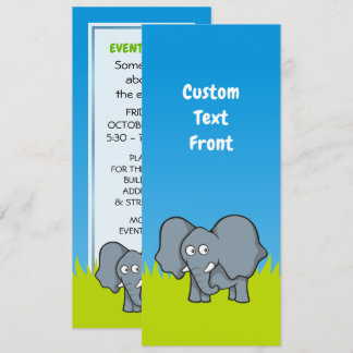 Gray Elephant Invitation