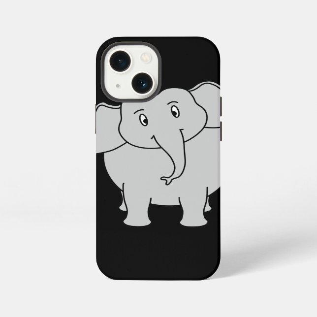 Gray Elephant. Iphone Case (Back)