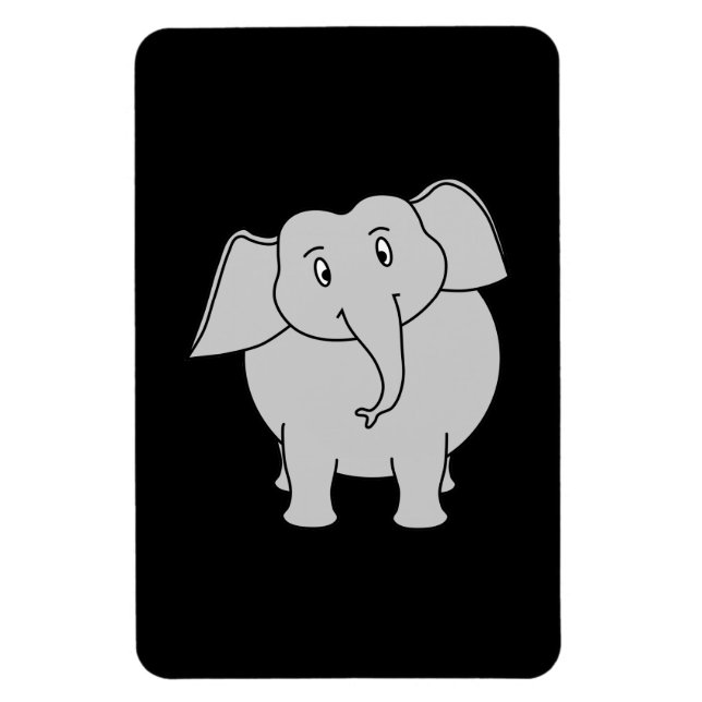 Gray Elephant. Magnet (Vertical)