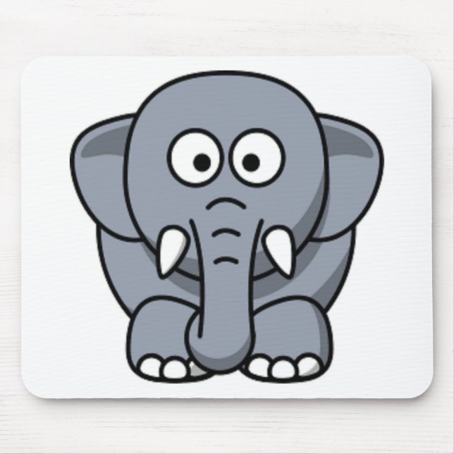 GRAY ELEPHANT MOUSE PAD (Front)