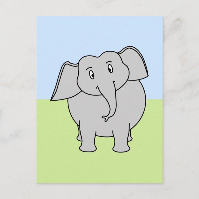 Gray Elephant Postcard (Front)