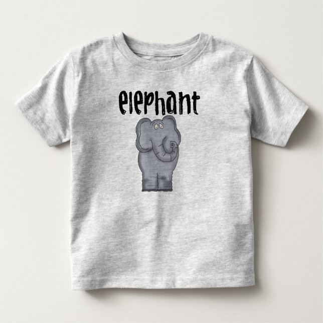 Gray Elephant Toddler T-shirt (Front)