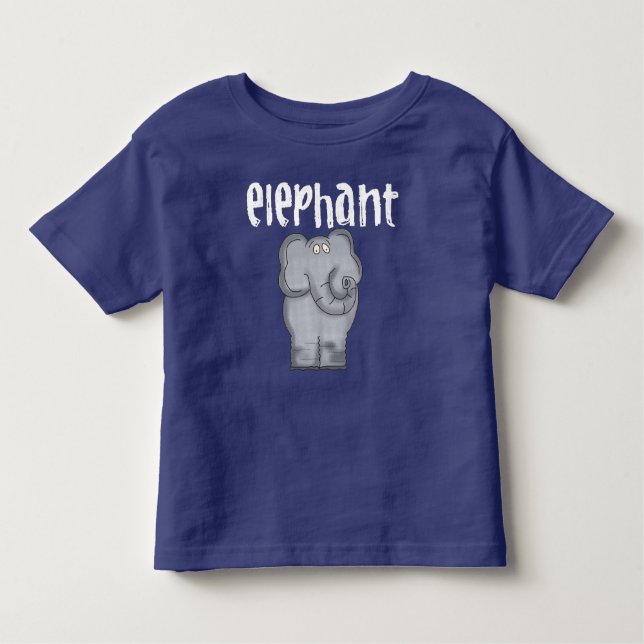 Gray Elephant Toddler T-shirt (Front)