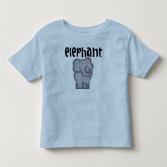 Gray Elephant Toddler T-shirt (Front)