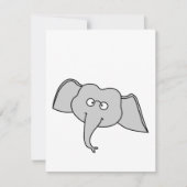 Gray Elephant with Glasses. Cartoon. (Front)