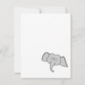 Gray Elephant with Glasses. Cartoon. (Back)