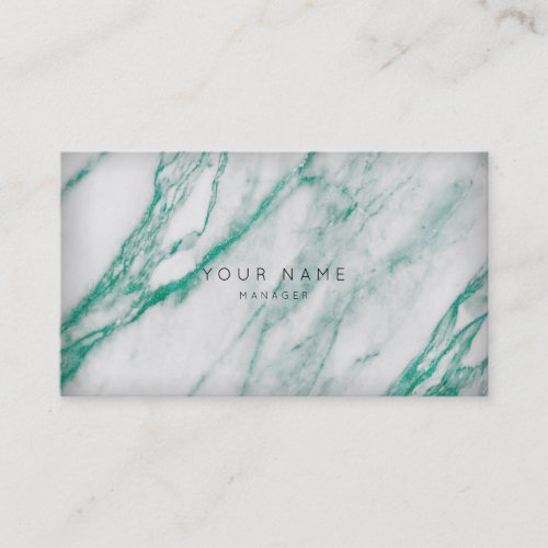 Gray Emerald Green Marble Appointment Card Gold