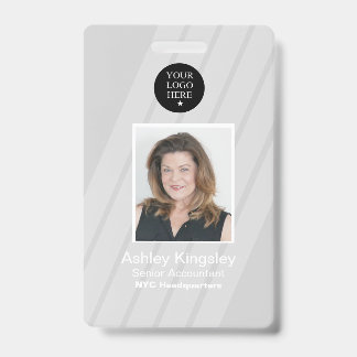 Gray Employee Photo Badge Corporate Security