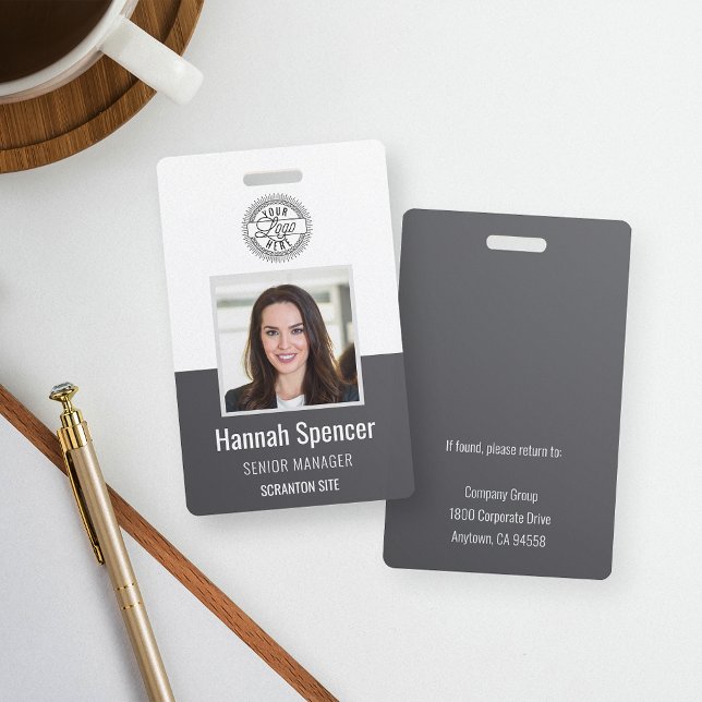 Gray | Employee Photo ID Company Security Badge (Creator Uploaded)