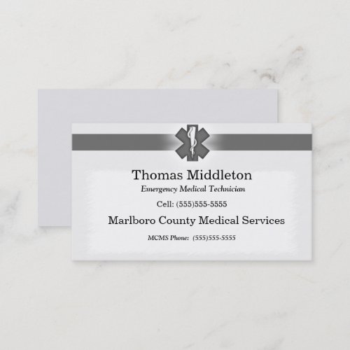 Gray EMS  EMT Contact Card