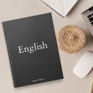 Gray English Personalized Educational Notebook
