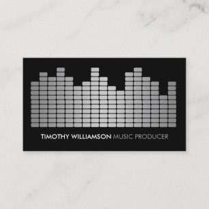 Gray Equalizer Musician, DJ, Band Business Card