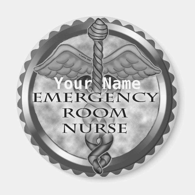 Gray ER Nurse Magnet (Front)