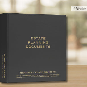 Gray Estate Planning Portfolio 3 Ring Binder