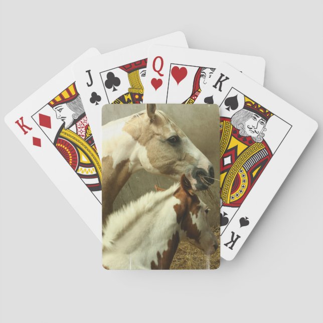 Gray Eventing Horse Deck of Cards (Back)