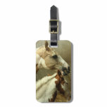 Gray Eventing Horse Luggage Tag