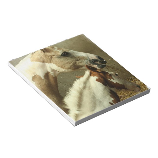 Gray Eventing Horse Notepad (Angled)