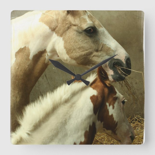 Gray Eventing Horse Wall Clock (Front)