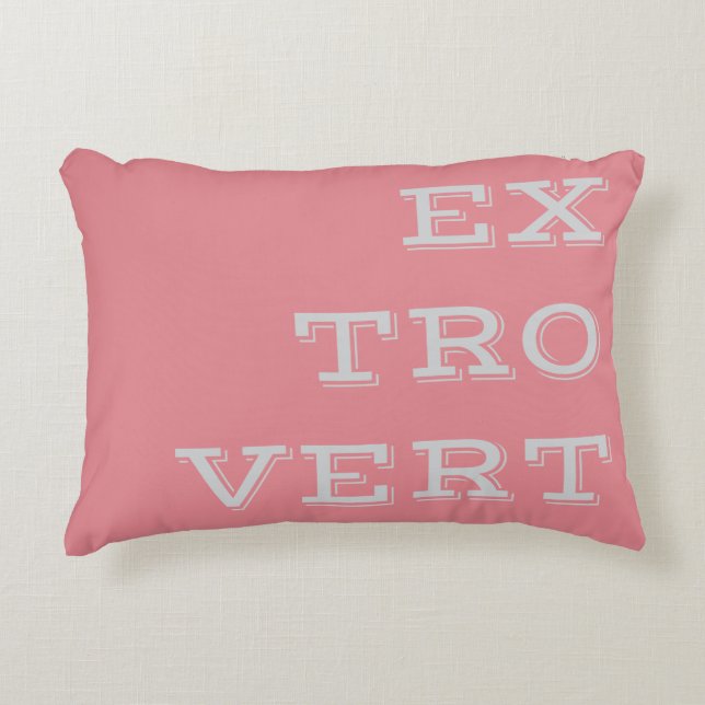 Gray Extrovert Accent Pillow (Front)