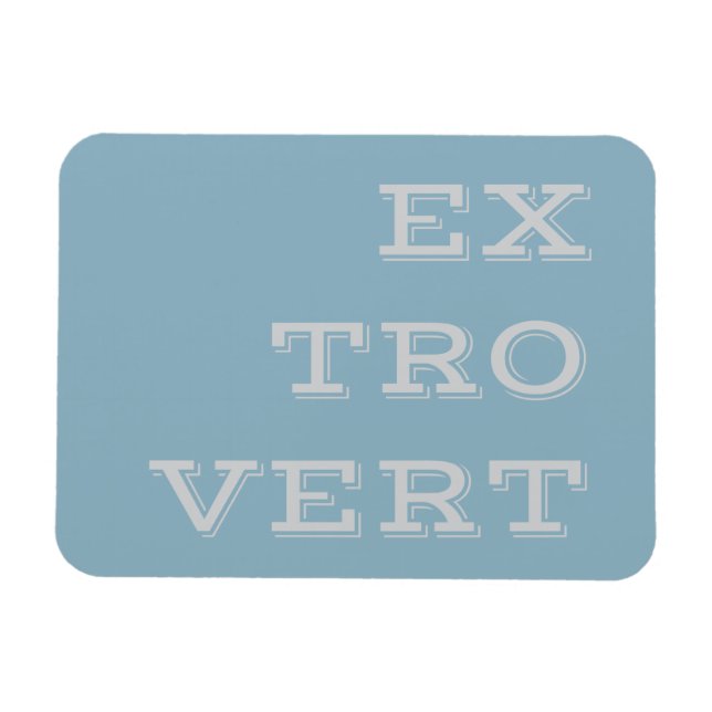 Gray Extrovert Flexi Magnet (Horizontal)