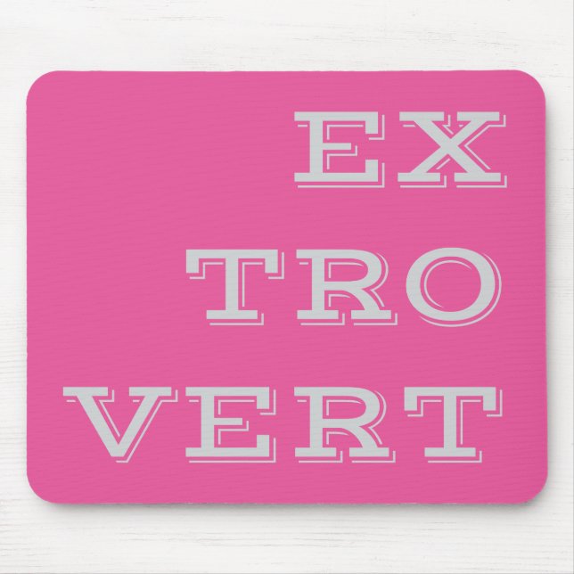 Gray Extrovert Mousepad (Front)
