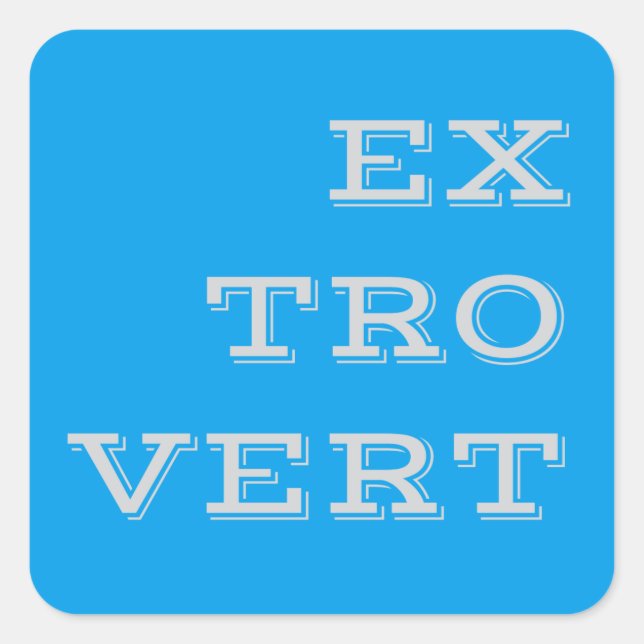 Gray Extrovert Stickers (Front)