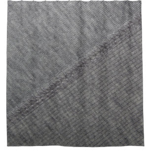 Gray fabric: abstract stitched texture. shower curtain