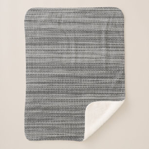 Gray Fabric Cloth Sherpa Blanket
