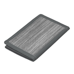 Gray Fabric Cloth Trifold Wallet