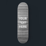 Gray Fabric Skateboard Design Your Text Name<br><div class="desc">Gray Fabric Skateboard - Add Your Text - Customizable</div>
