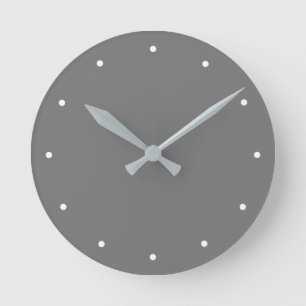Gray Face White Dots Wall Clock