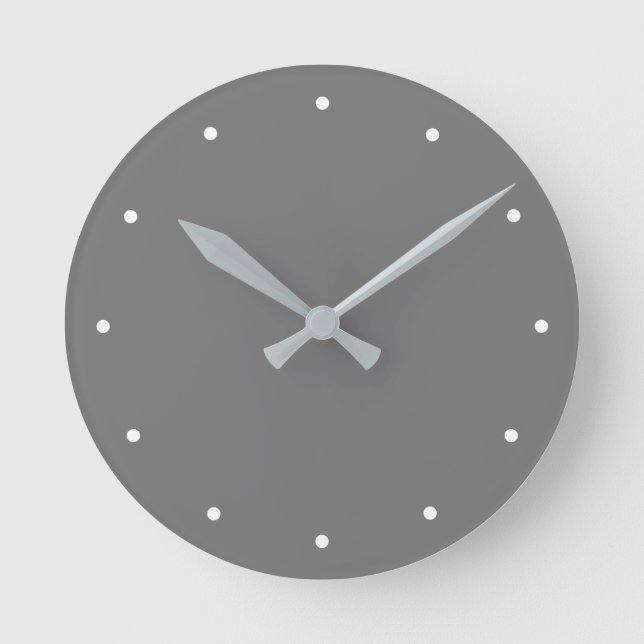 Gray Face White Dots Wall Clock (Front)