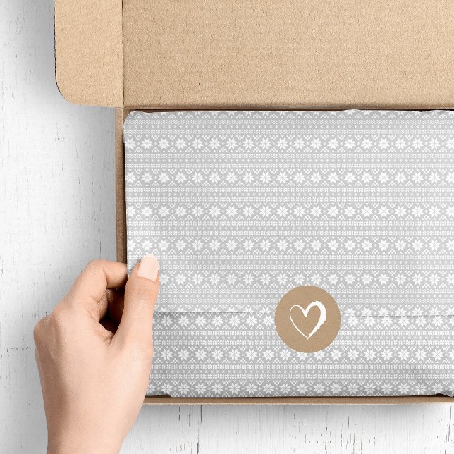 Gray Fair Isle Christmas Sweater Pattern Tissue Paper (Creator Uploaded)