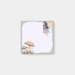Gray Fairy Memo Pad – Mystical Note-Taking Post-it Notes
