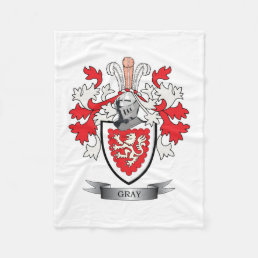 Gray Family Crest Coat of Arms Fleece Blanket