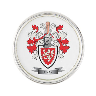 Gray Family Crest Coat of Arms Pin