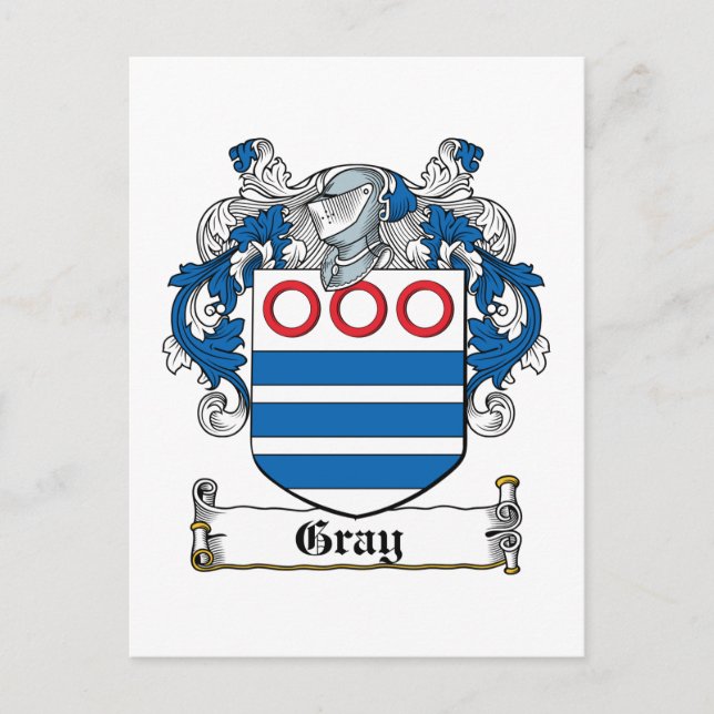 Gray Family Crest Postcard (Front)