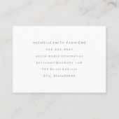 Gray Fancy Font Minimalist Business Card (Back)