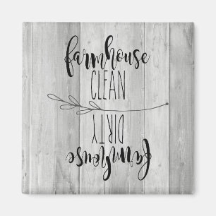 Gray Farmhouse Clean/Dirty Dishwasher Magnet