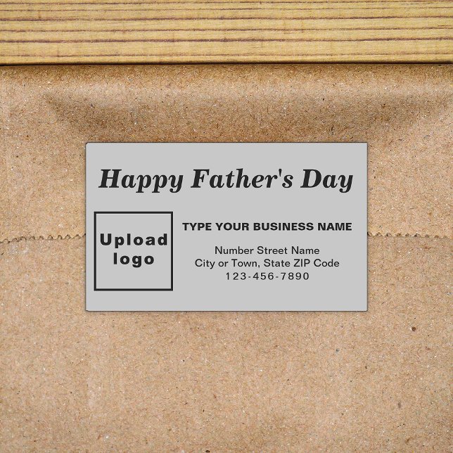 Gray Father’s Day Business Rectangle Sticker (Creator Uploaded)