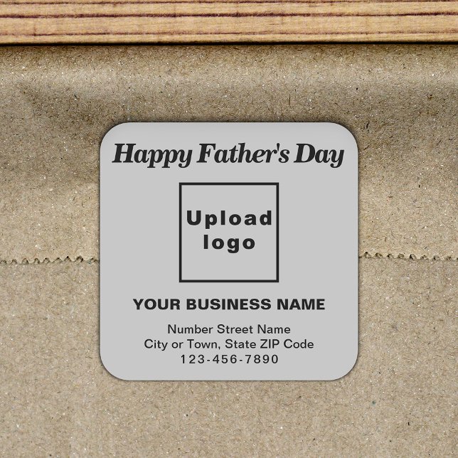 Gray Father’s Day Business Square Sticker (Creator Uploaded)