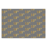 [ Thumbnail: Gray, Faux Gold 10th (Tenth) Event Tissue Paper ]