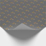 [ Thumbnail: Gray, Faux Gold 1st (First) Event Wrapping Paper ]
