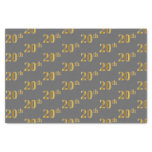 [ Thumbnail: Gray, Faux Gold 20th (Twentieth) Event Tissue Paper ]