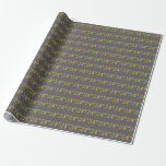 [ Thumbnail: Gray, Faux Gold 24th (Twenty-Fourth) Event Wrapping Paper ]