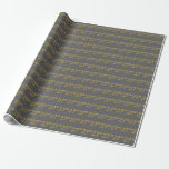 [ Thumbnail: Gray, Faux Gold 27th (Twenty-Seventh) Event Wrapping Paper ]