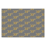 [ Thumbnail: Gray, Faux Gold 30th (Thirtieth) Event Tissue Paper ]